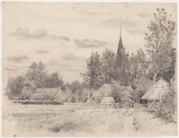 KT 1218
<br/>
Gezicht op Rolde
<br/>
<em>Bastert, Nicolaas (1854-1939)</em>
